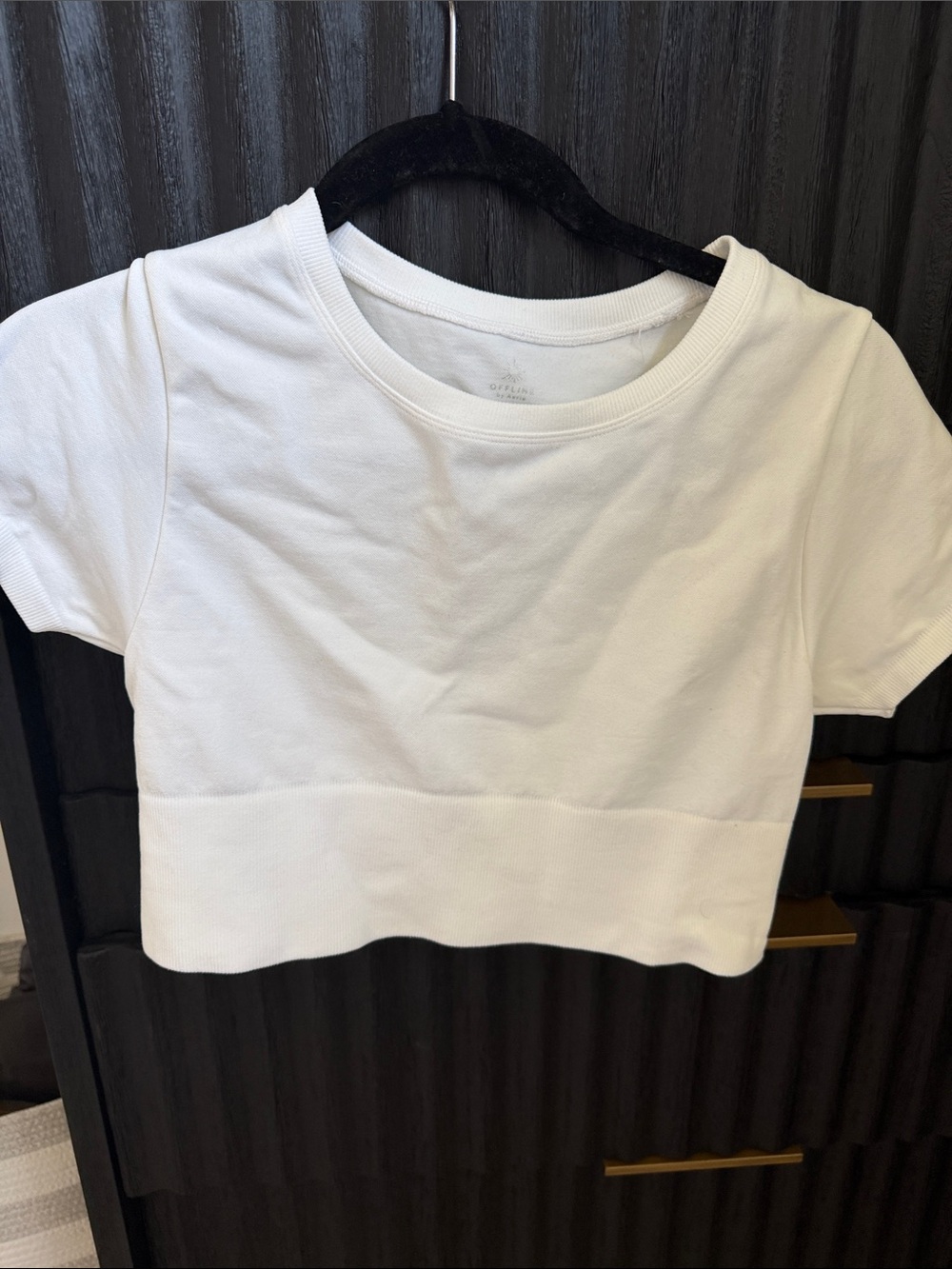 Women's White Short Sleeve Cropped Top